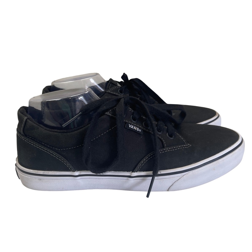 Vans Atwood Sneakers Mens 9.5 Black Canvas Low Top Skate Shoes TC7H Streetwear